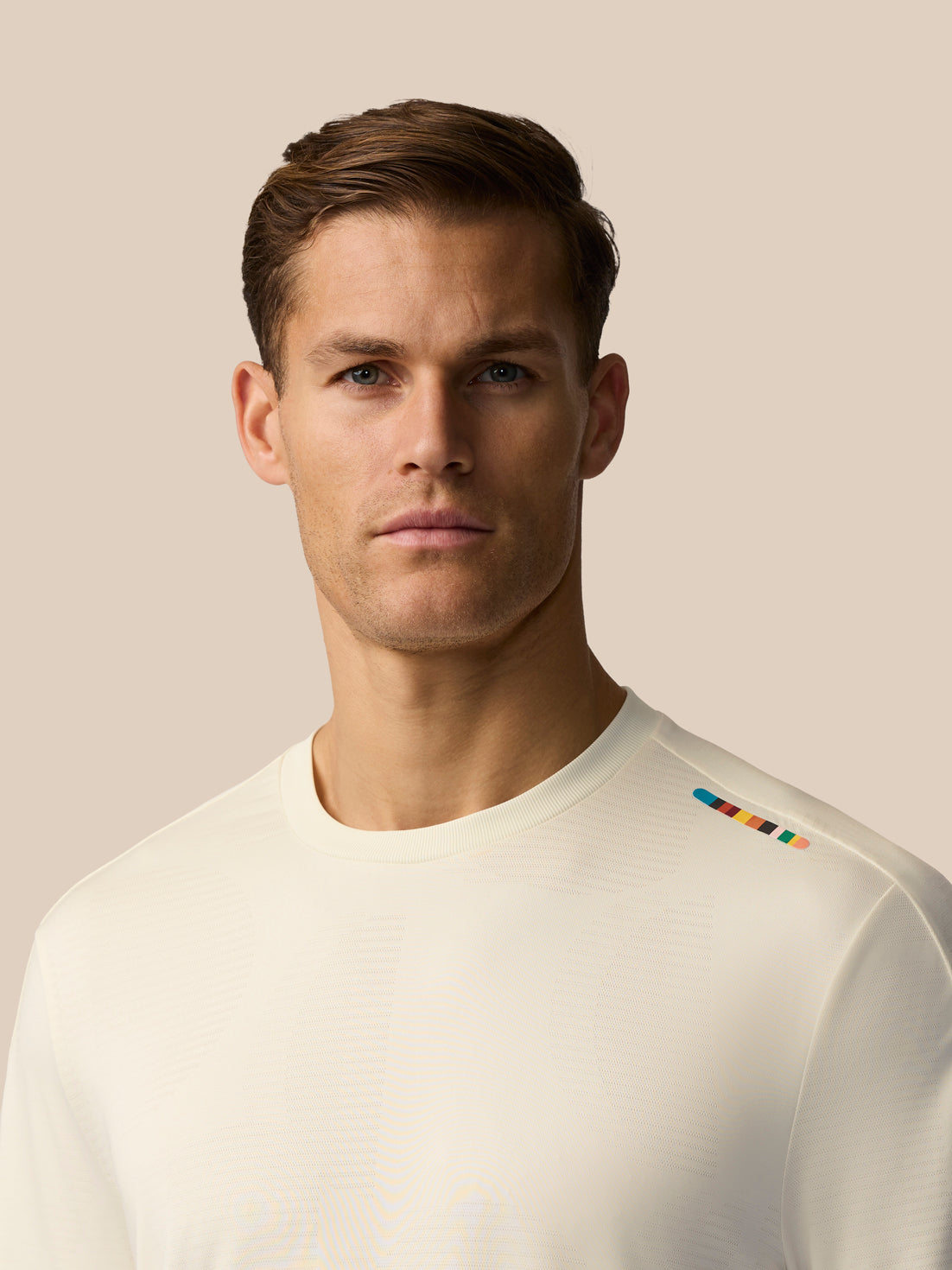 Paul Smith x Castore x England Cricket Unisex Jacquard T-Shirt - Whisper White