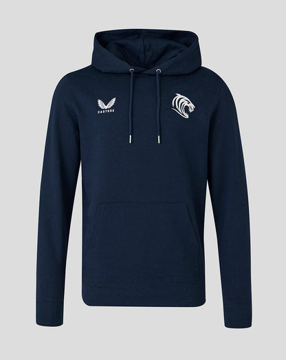Leicester Tigers Unisex 25/26 Travel Brushed Back Hoodie - Navy