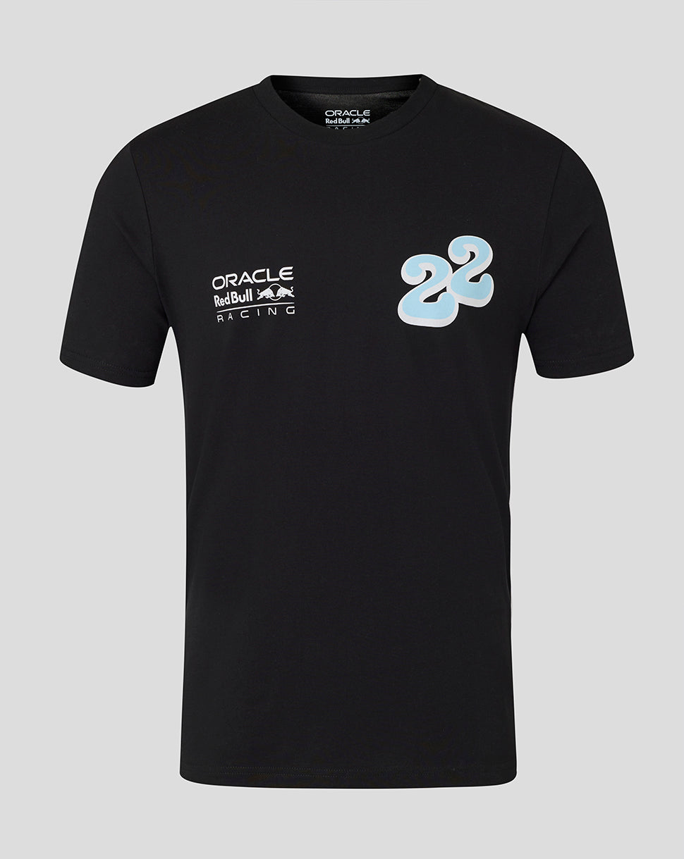 Oracle Red Bull Racing Unisex Yuki Tsunoda Wave Grafisch T-shirt – Caviar - Caviar