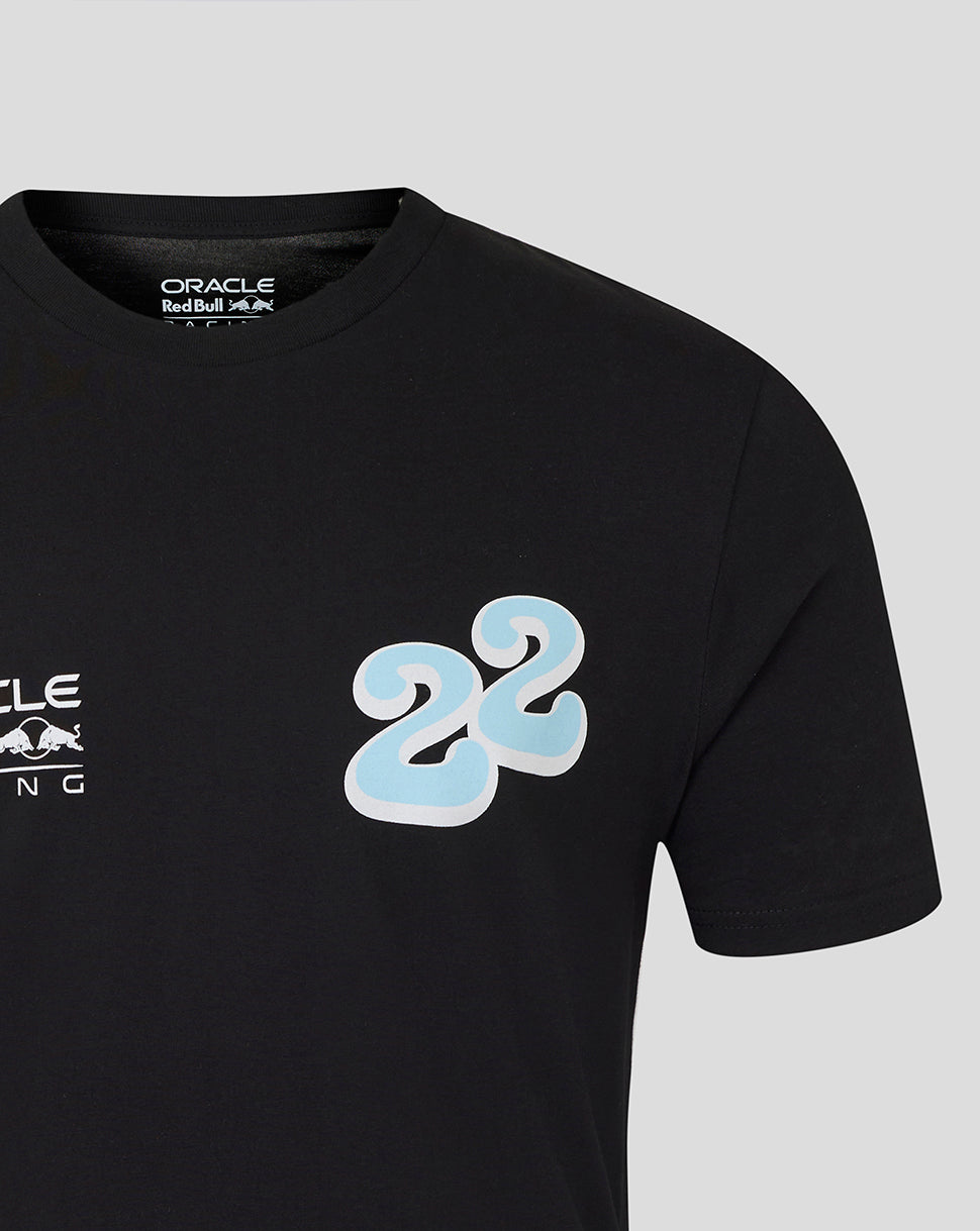 Oracle Red Bull Racing Unisex Yuki Tsunoda Wave Grafisch T-shirt – Caviar - Caviar