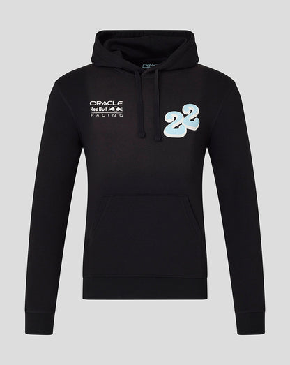 Oracle Red Bull Racing Unisex Yuki Tsunoda Wave Graphic Pullover Hoodie - Caviar