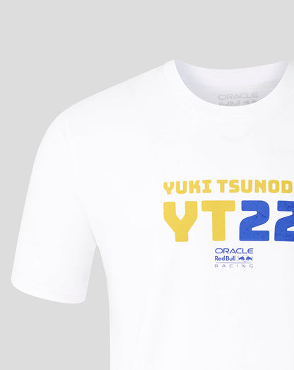 Oracle Red Bull Racing Unisex Yuki Tsunoda 22 Graphic T-Shirt - White