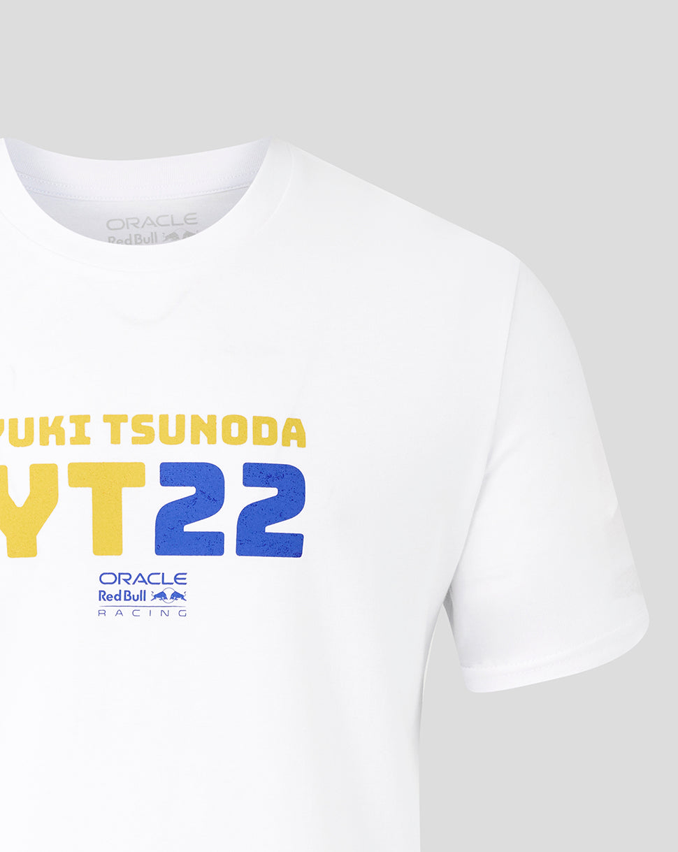 Camiseta Oracle Red Bull Racing Unisex Yuki Tsunoda 22 Gráfico – Blanco - Blanco