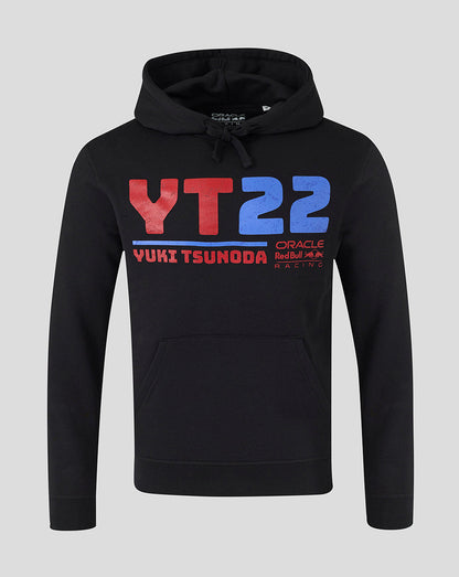 Oracle Red Bull Racing Unisex Yuki Tsunoda 22 Graphic Pullover Hoodie - Caviar
