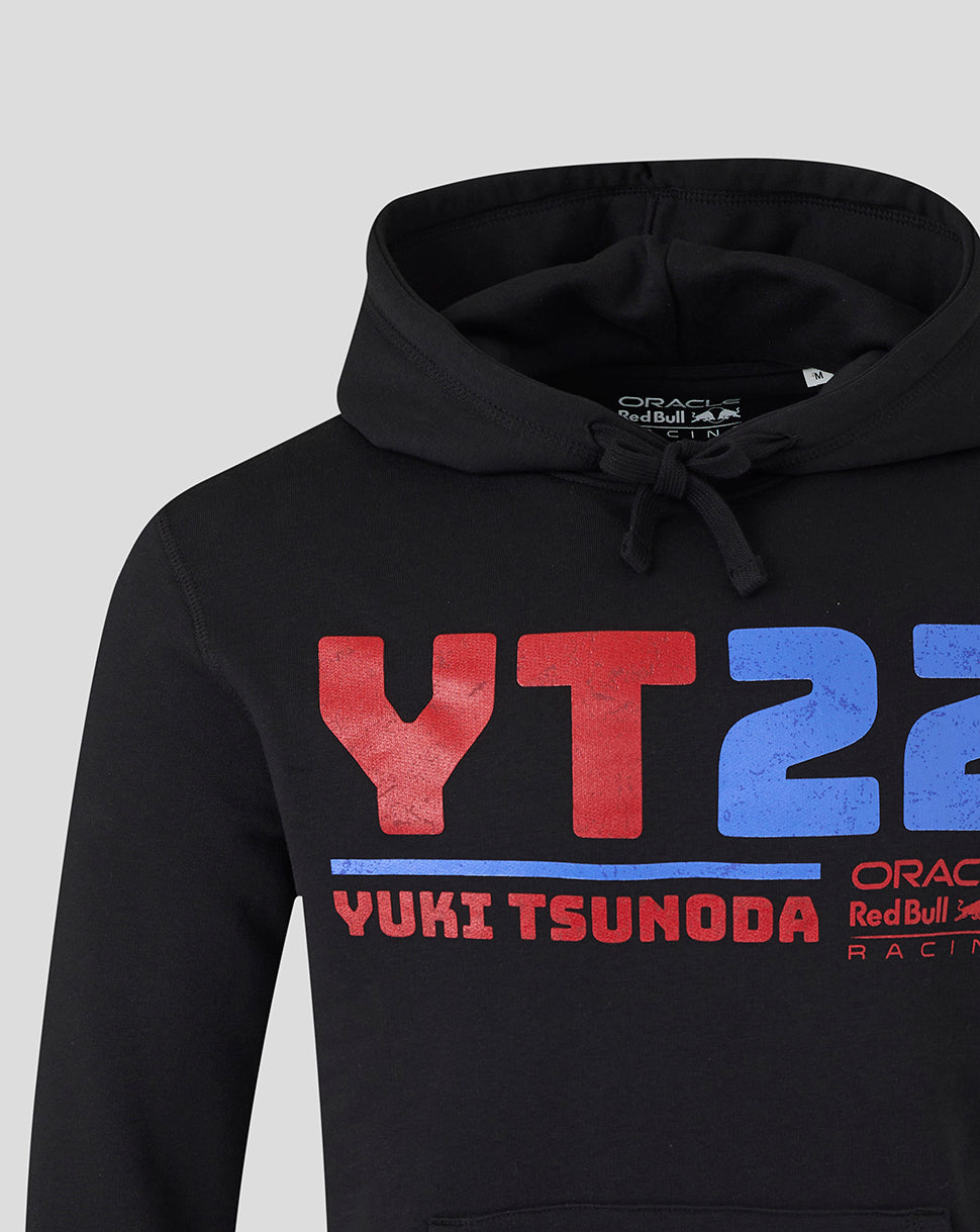 Oracle Red Bull Racing Unisex Yuki Tsunoda 22 Grafik Pullover Hoodie – Caviar - Caviar