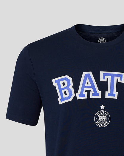 Bath Rugby Unisex Varsity Tee - French Navy