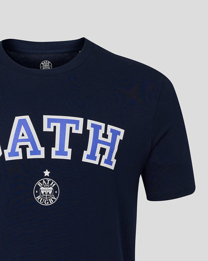 Bath Rugby Unisex Varsity Tee - French Navy