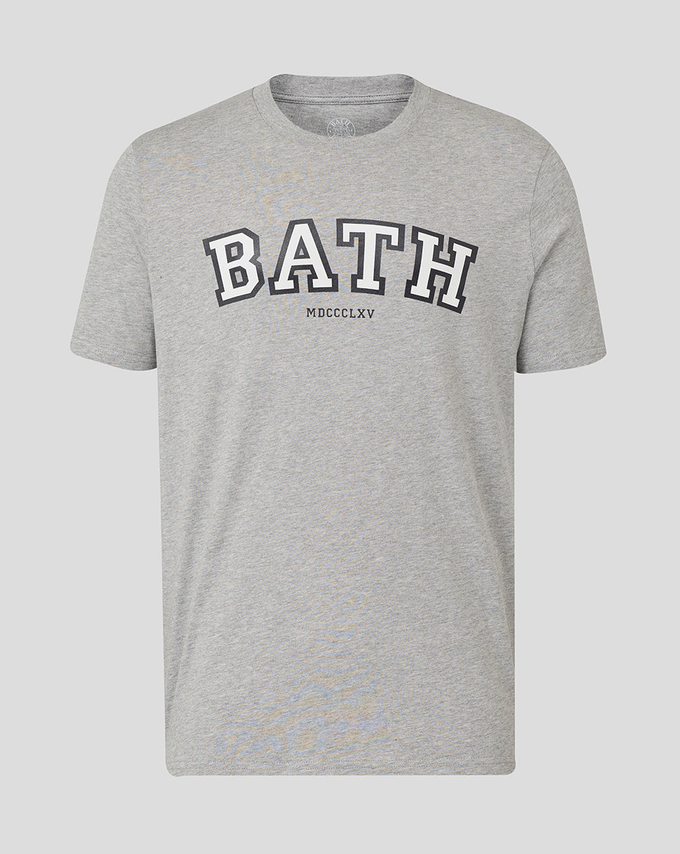 Bath Rugby Unisex Varsity Tee - Heather Grey
