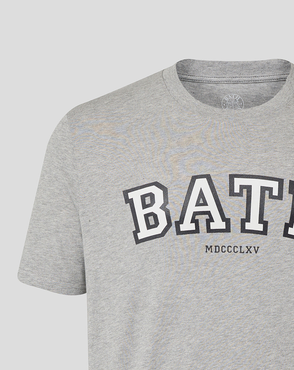 Bath Rugby Unisex Varsity Tee - Heather Grey