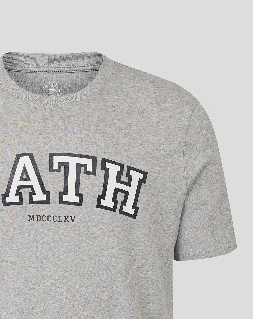 Bath Rugby Unisex Varsity Tee - Heather Grey