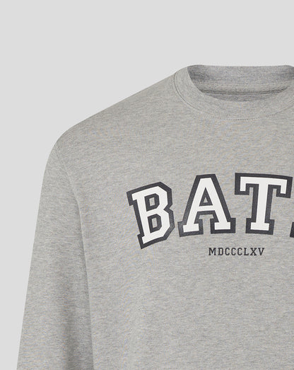 Bath Rugby Unisex Varsity Crew Sweatshirt - Heather Grey