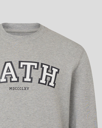 Bath Rugby Unisex Varsity Crew Sweatshirt - Heather Grey