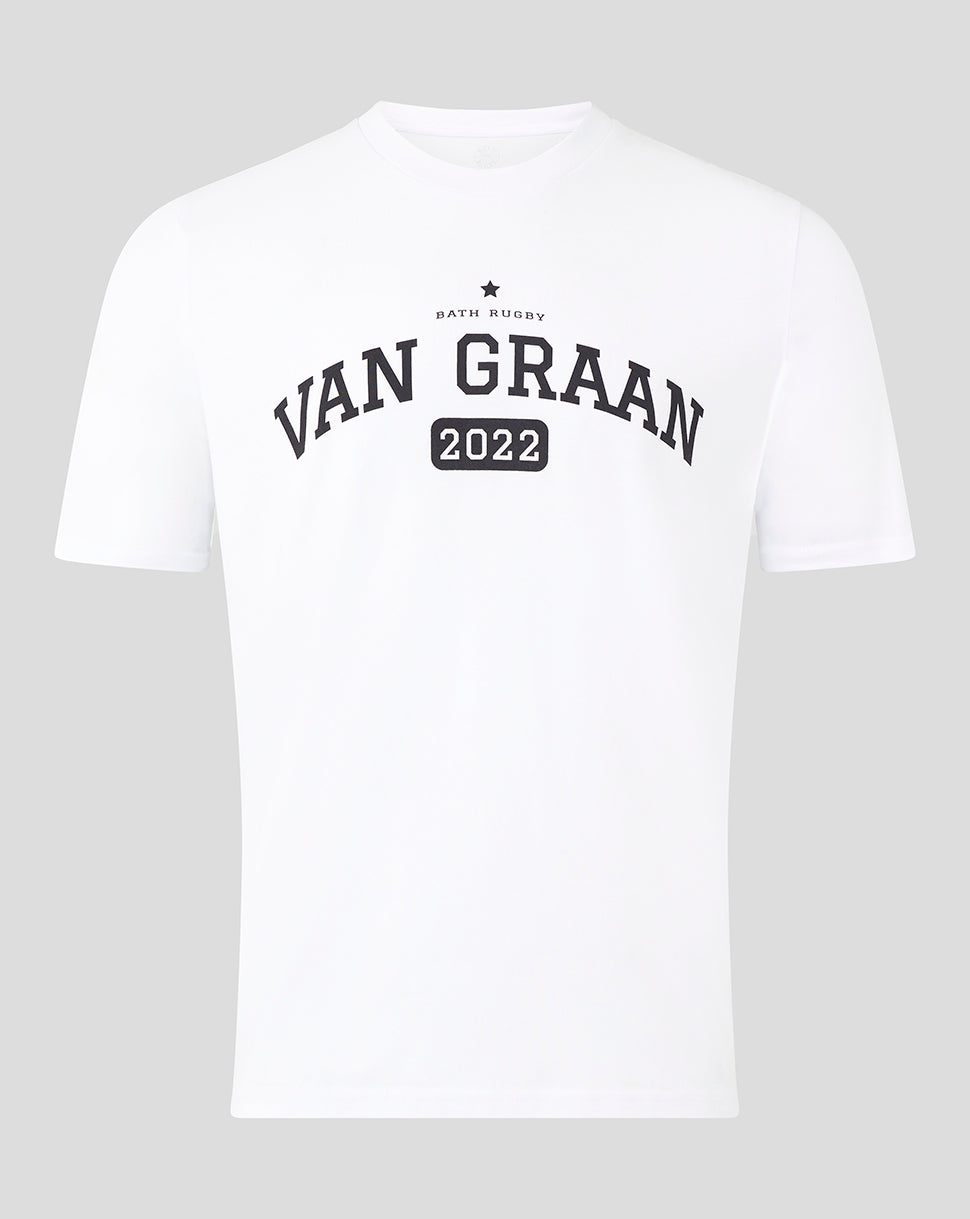 Bath Rugby Unisex Van Graan Tee - White