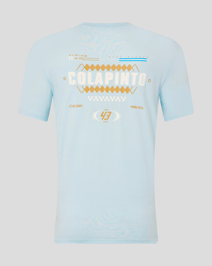 Alpine Unisex Core Driver Franco Colapinto Relaxed Fit Short Sleeve T-Shirt – Ice Blue