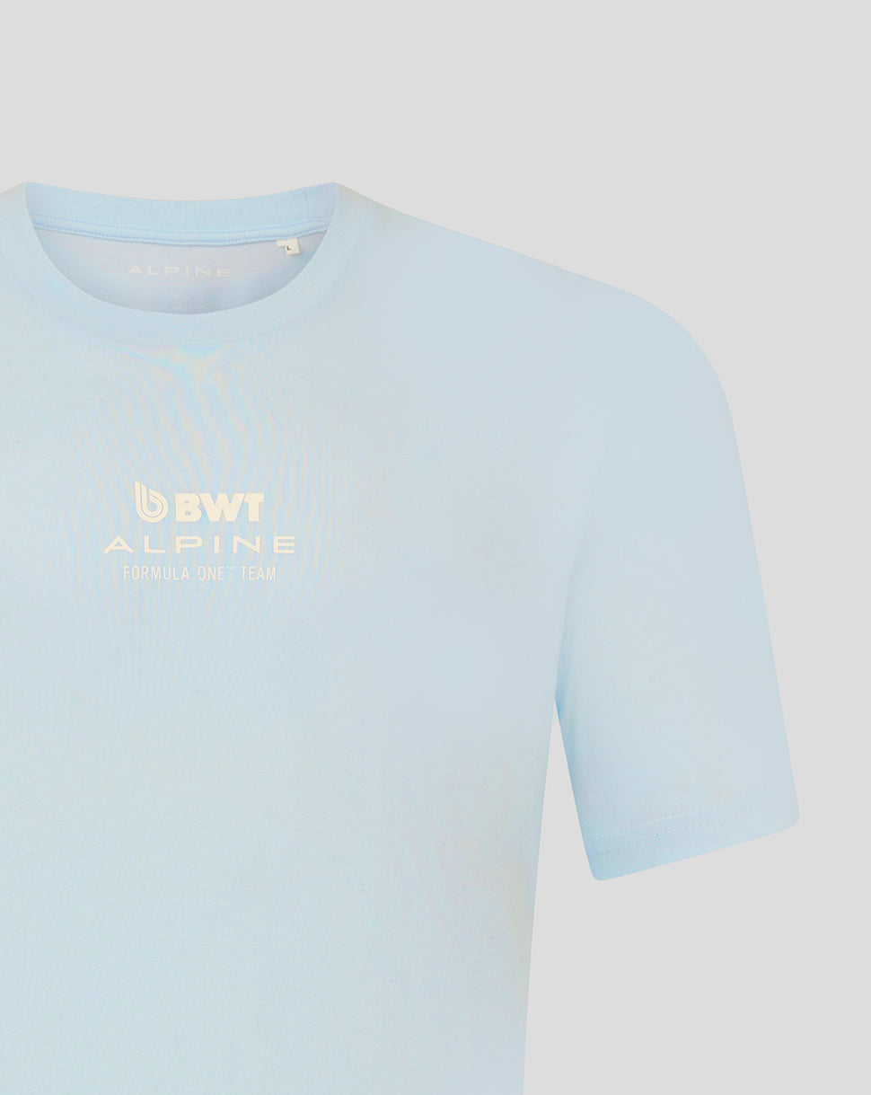 Alpine Unisex Core Driver Franco Colapinto T-Shirt mit lockerer Passform und kurzen Ärmeln – Eisblau - Blau