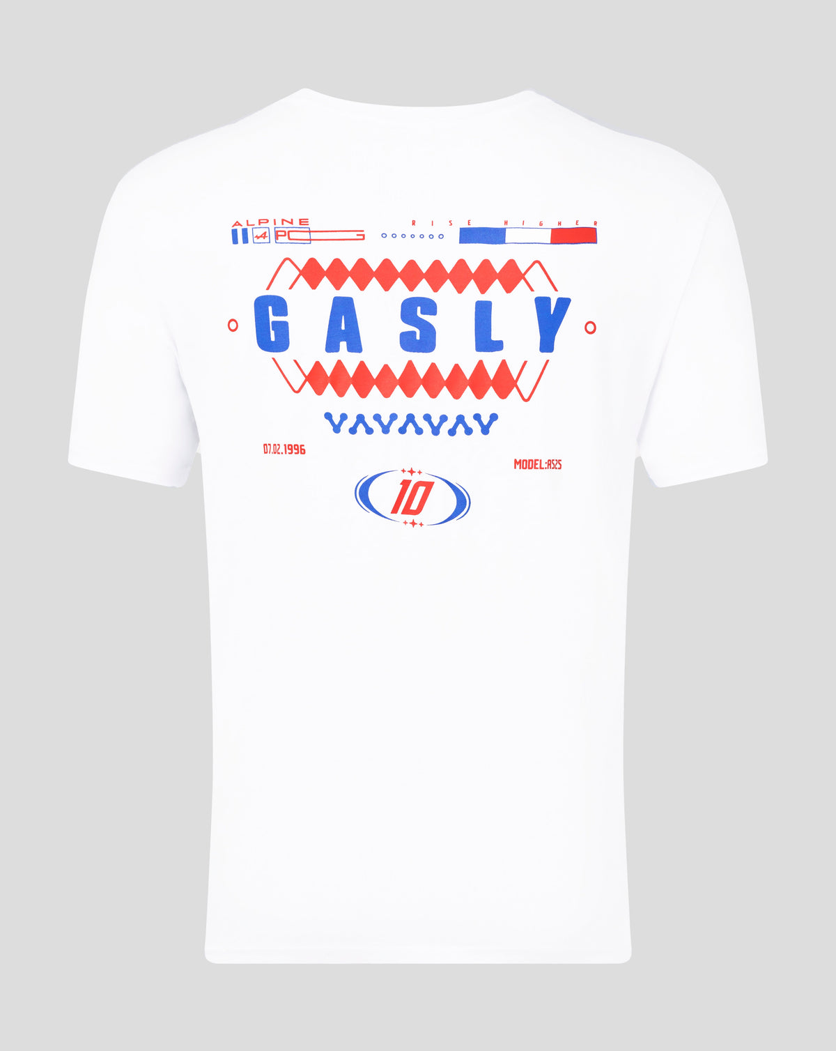 Alpine Unisex Core Driver Pierre Gasly Relaxed Fit T-Shirt – Weiss - Weiss