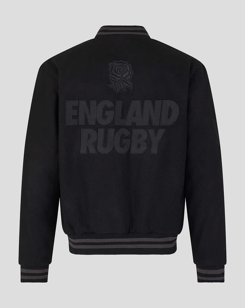 England Rugby x Undefeated x Castore unisex bomberjack – zwart - Zwart