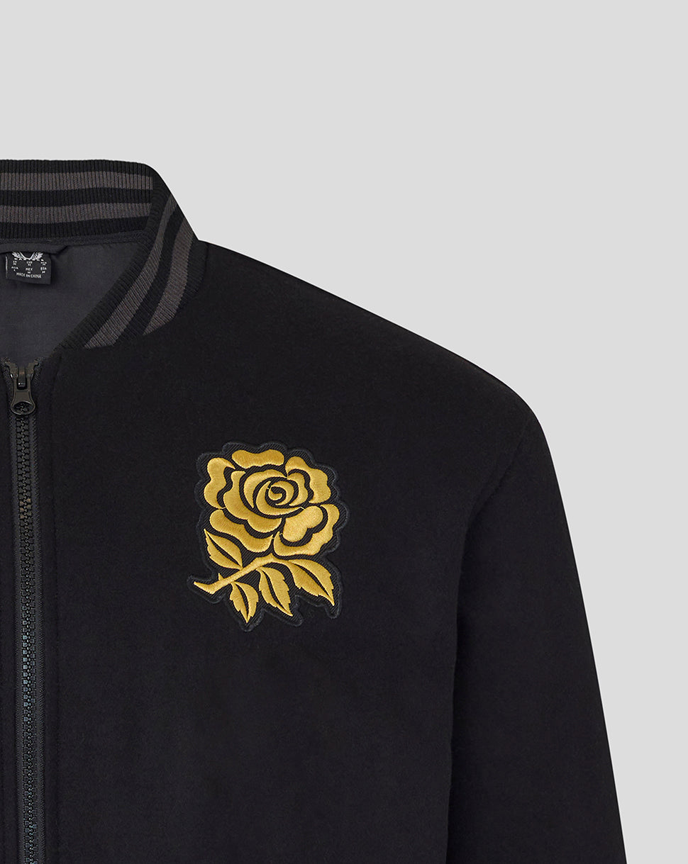 England Rugby x Undefeated x Castore Unisex Bomber Jacket - Black