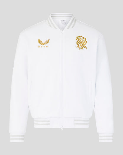 England Rugby x Undefeated x Castore Unisex Bomber Jacket - White