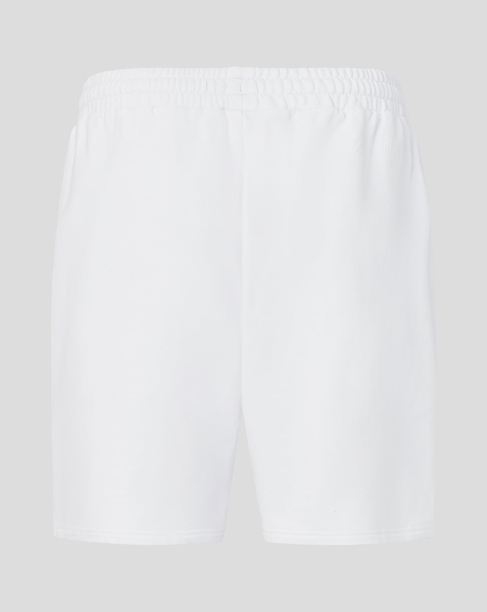 White shorts on a light gray background