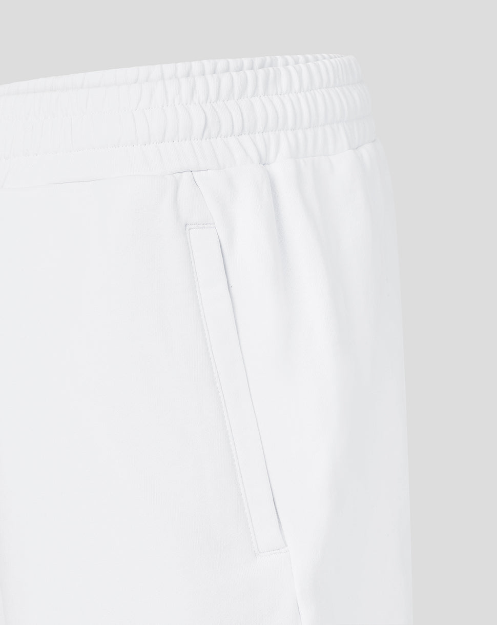 White shorts on a light gray background