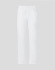 White pants on a light gray background