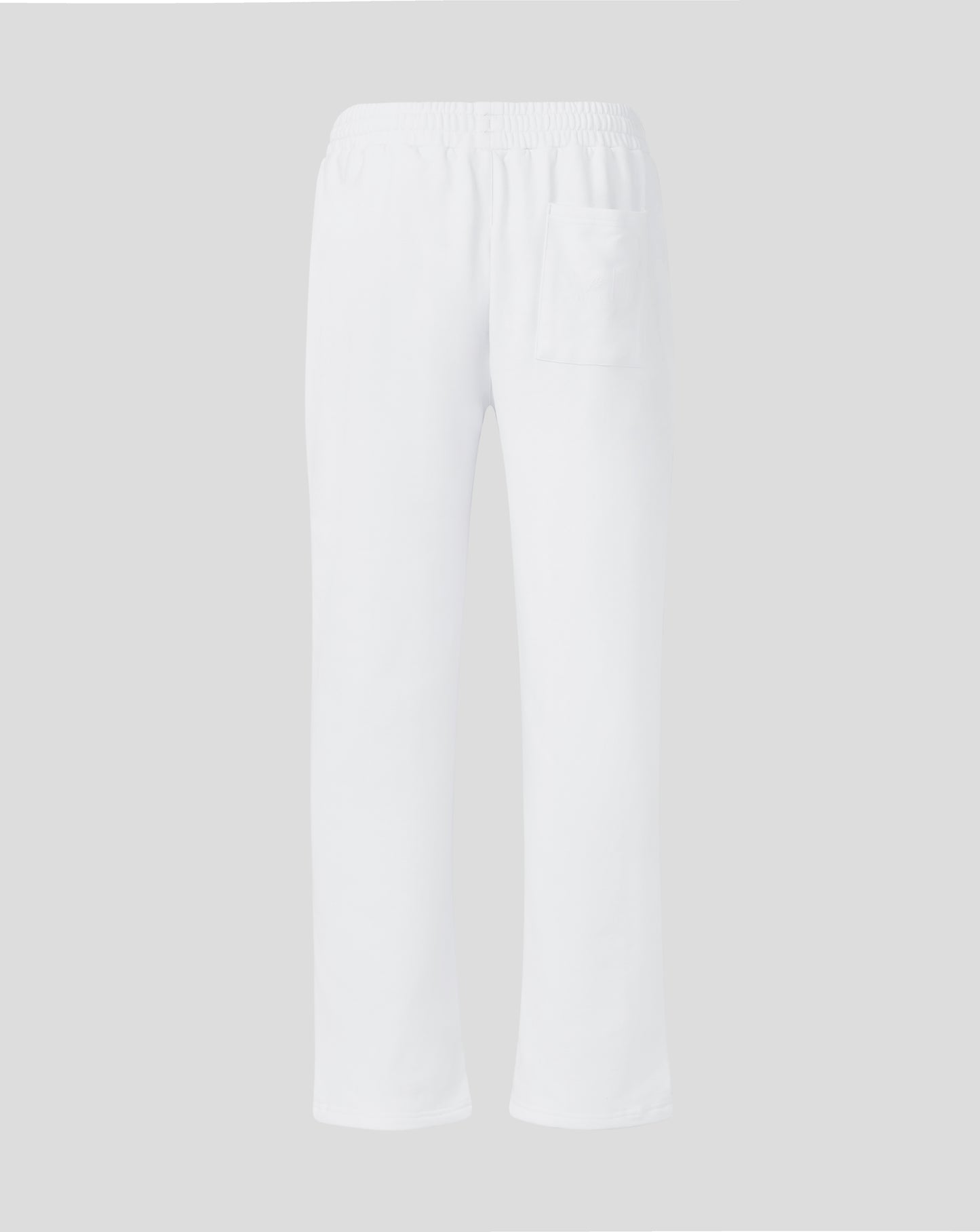 White pants on a light gray background