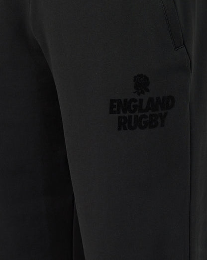 Black pants with 'England Rugby' logo on a dark background