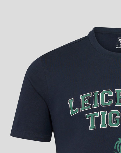 Leicester Tigers Unisex 25/26 Varsity Short Sleeve T-Shirt - Navy