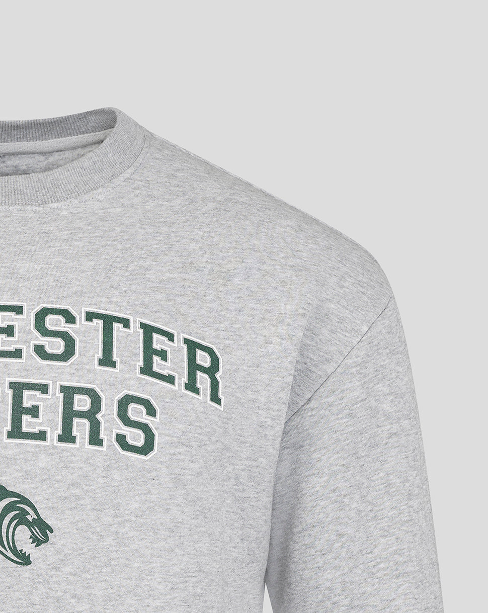 Sudadera Leicester Tigers Unisex 25/26 Varsity Sudadera – Gris - Gris