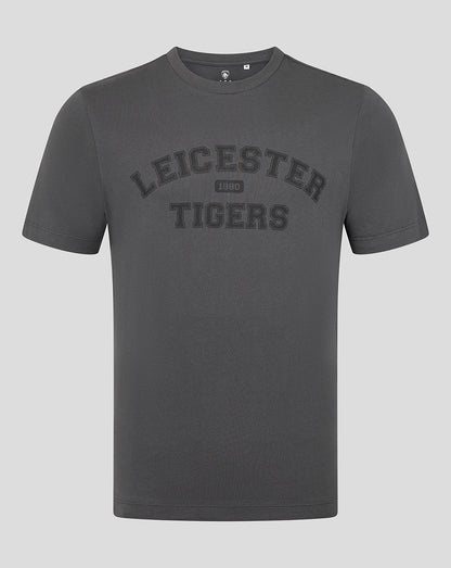 Leicester Tigers Unisex 25/26 Varsity Tigers Shirt Sleeve T-Shirt - Charcoal