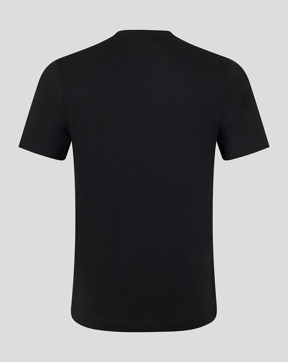 Leicester Tigers Unisex 25/26 Varsity 1880 Short Sleeve T-Shirt - Black