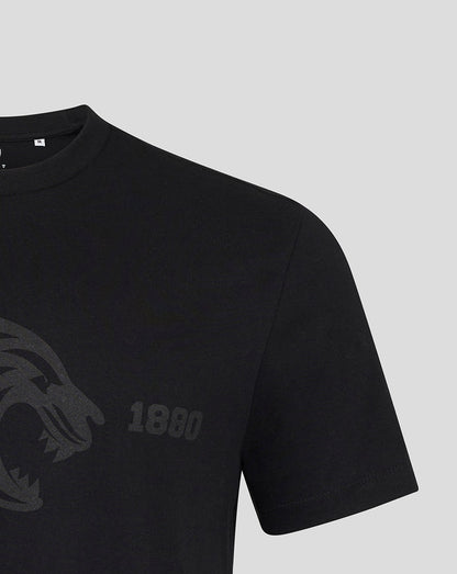 Leicester Tigers Unisex 25/26 Varsity 1880 Short Sleeve T-Shirt - Black