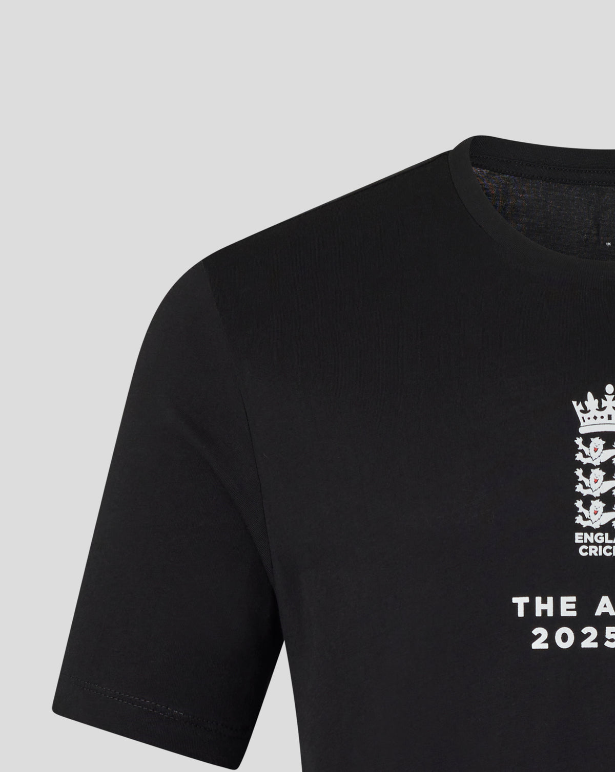 England Cricket Unisex 25/26 Essentials Ashes T-Shirt – Schwarz - Schwarz