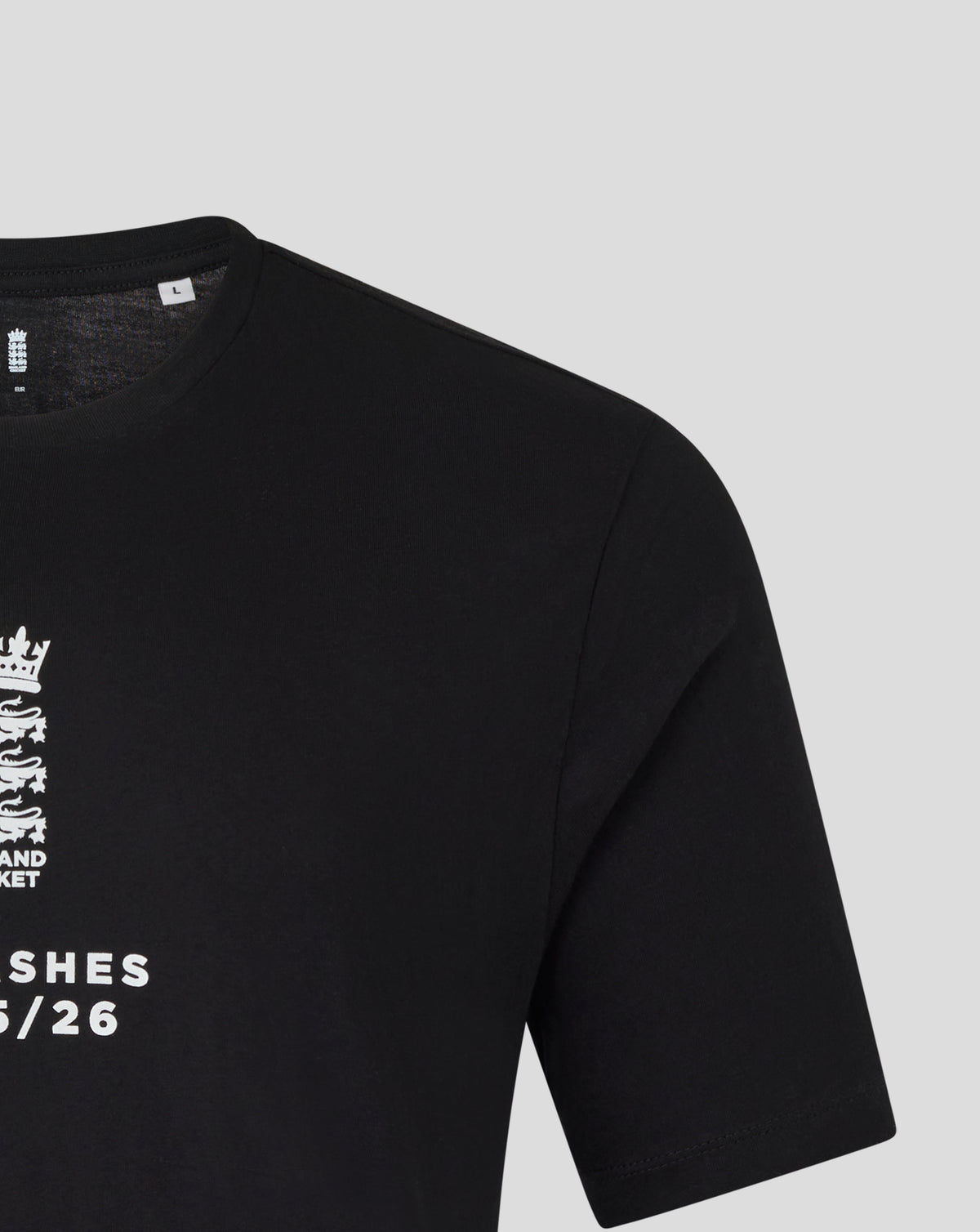 England Cricket Unisex 25/26 Essentials Ashes T-Shirt – Schwarz - Schwarz