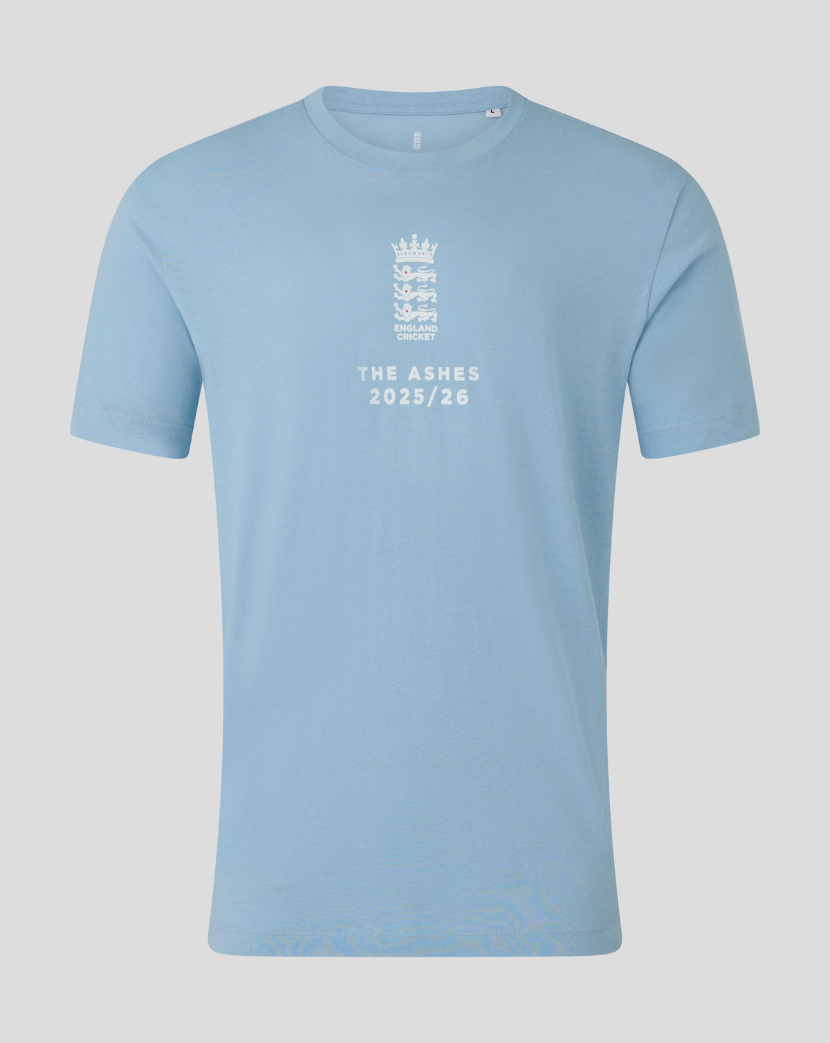 England Cricket Unisex 25/26 Essentials Ashes T-Shirt - Light Blue - Light Blue