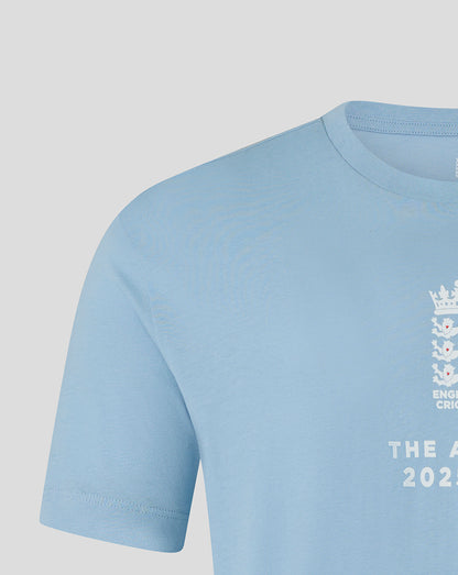 England Cricket Unisex 25/26 Essentials Ashes T-Shirt - Light Blue