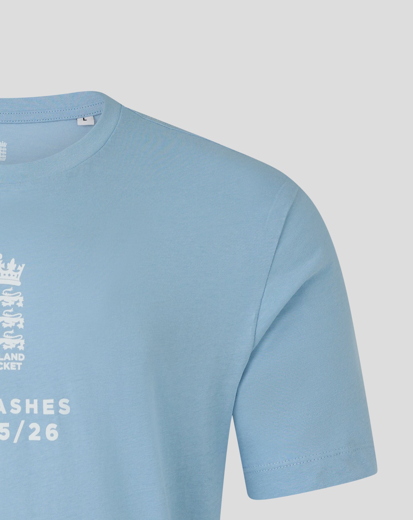 England Cricket Unisex 25/26 Essentials Ashes T-Shirt - Light Blue