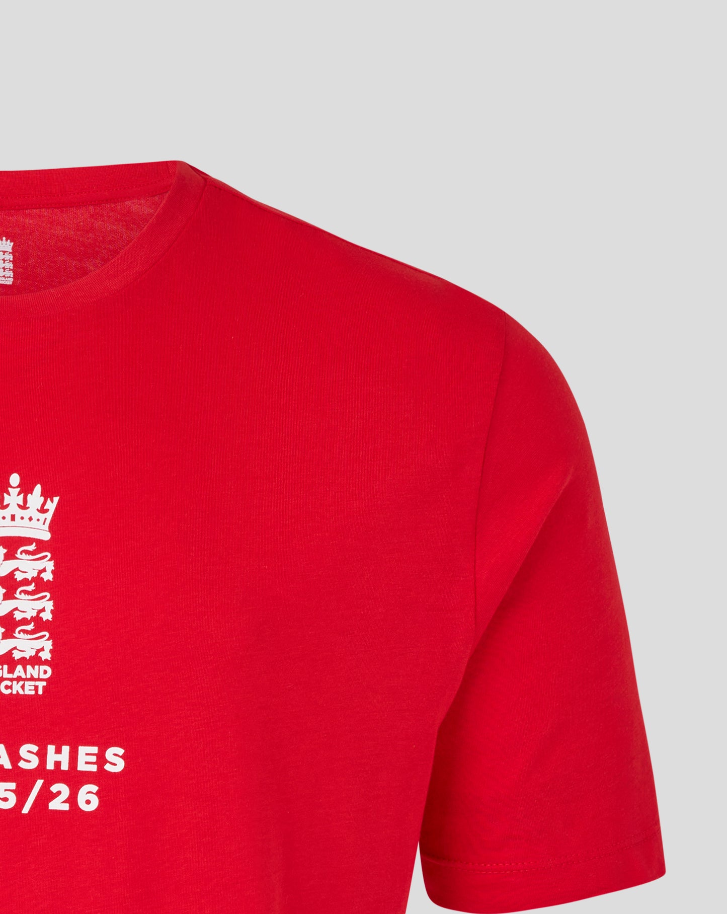 England Cricket Unisex 25/26 Essentials Ashes T-Shirt - Red