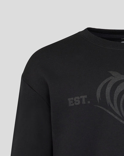 Leicester Tigers Unisex 25/26 Varsity 1880 Crew Sweatshirt - Black