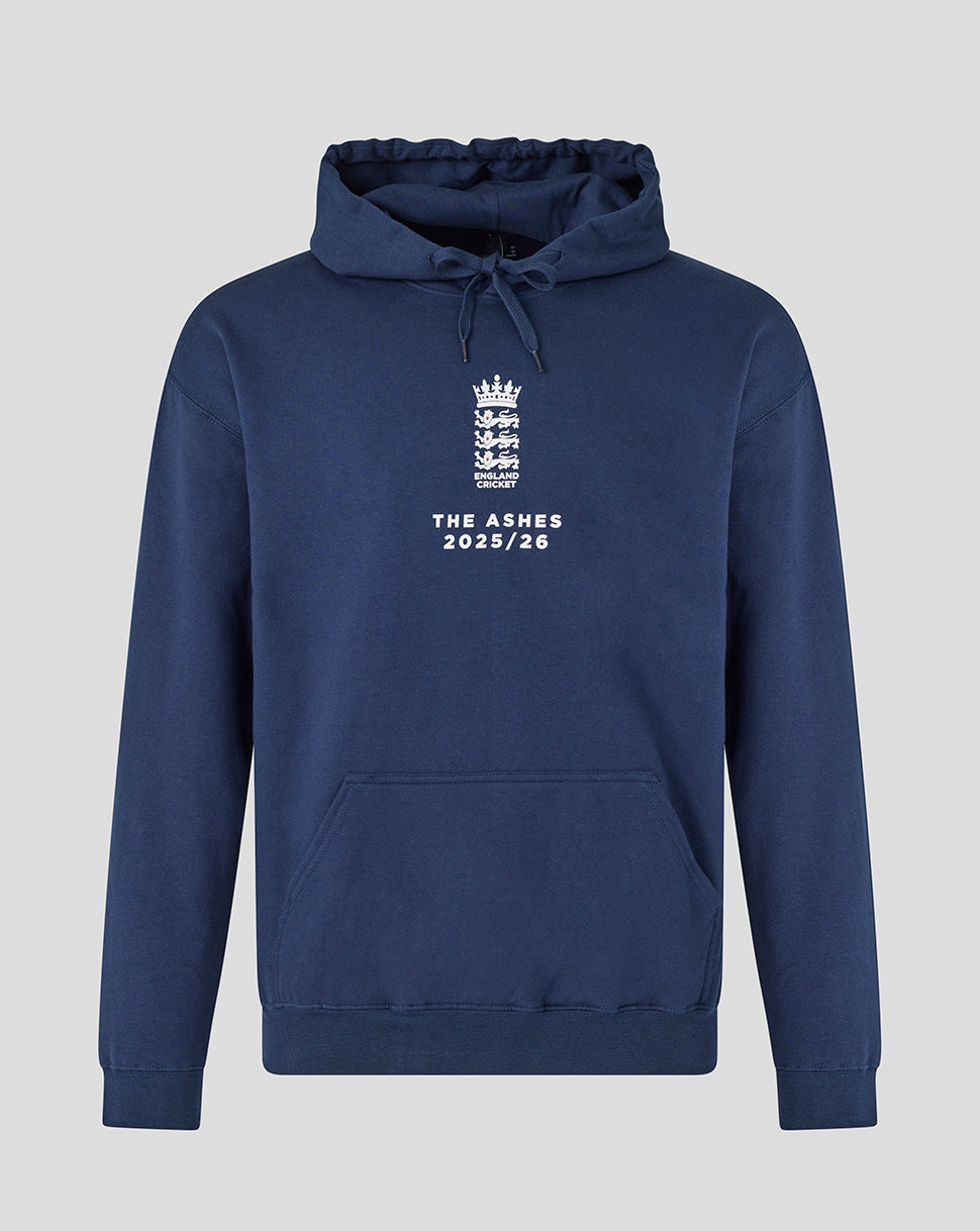 England Cricket Unisex 25/26 Ashes Tour Hoodie - Navy