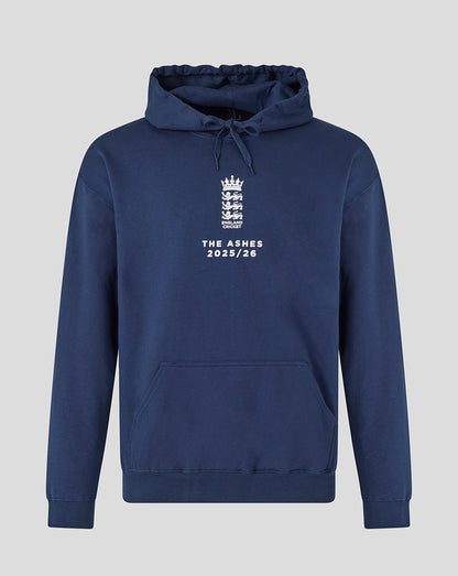 England Cricket Unisex 25/26 Ashes Tour Hoodie - Navy