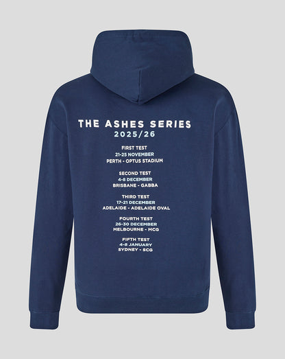 England Cricket Unisex 25/26 Ashes Tour Hoodie - Navy