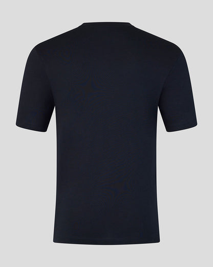 Black t-shirt on a light gray background