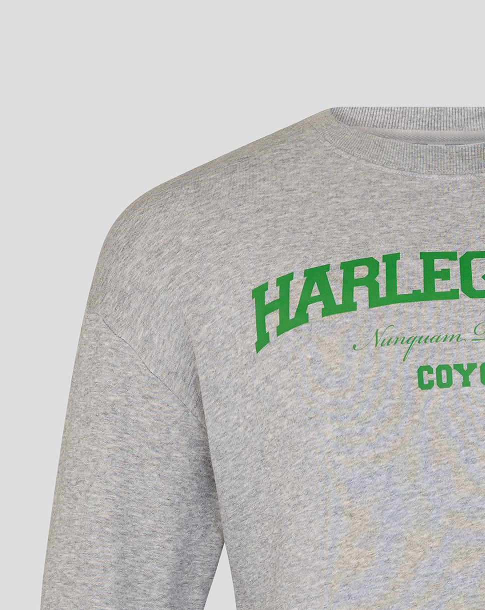 Harlequins Unisex 25/26 Varsity Sweatshirt - Grey/Green