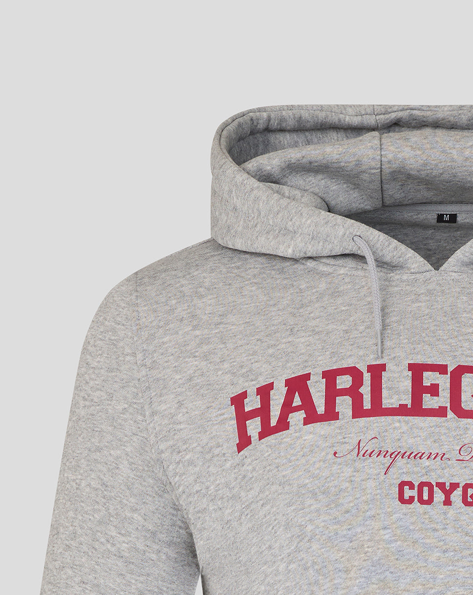 Sudadera con capucha Harlequins Unisex 25/26 Varsity - Gris/Rosa
