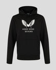 Black hoodie with 'Hong Kong Sevens' logo on a light gray background