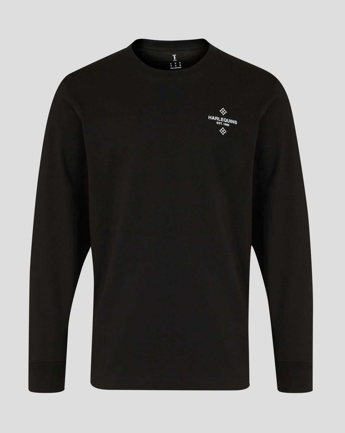Harlequins Unisex 25/26 Nunquam Dormio Langarm-T-Shirt – Schwarz - Schwarz
