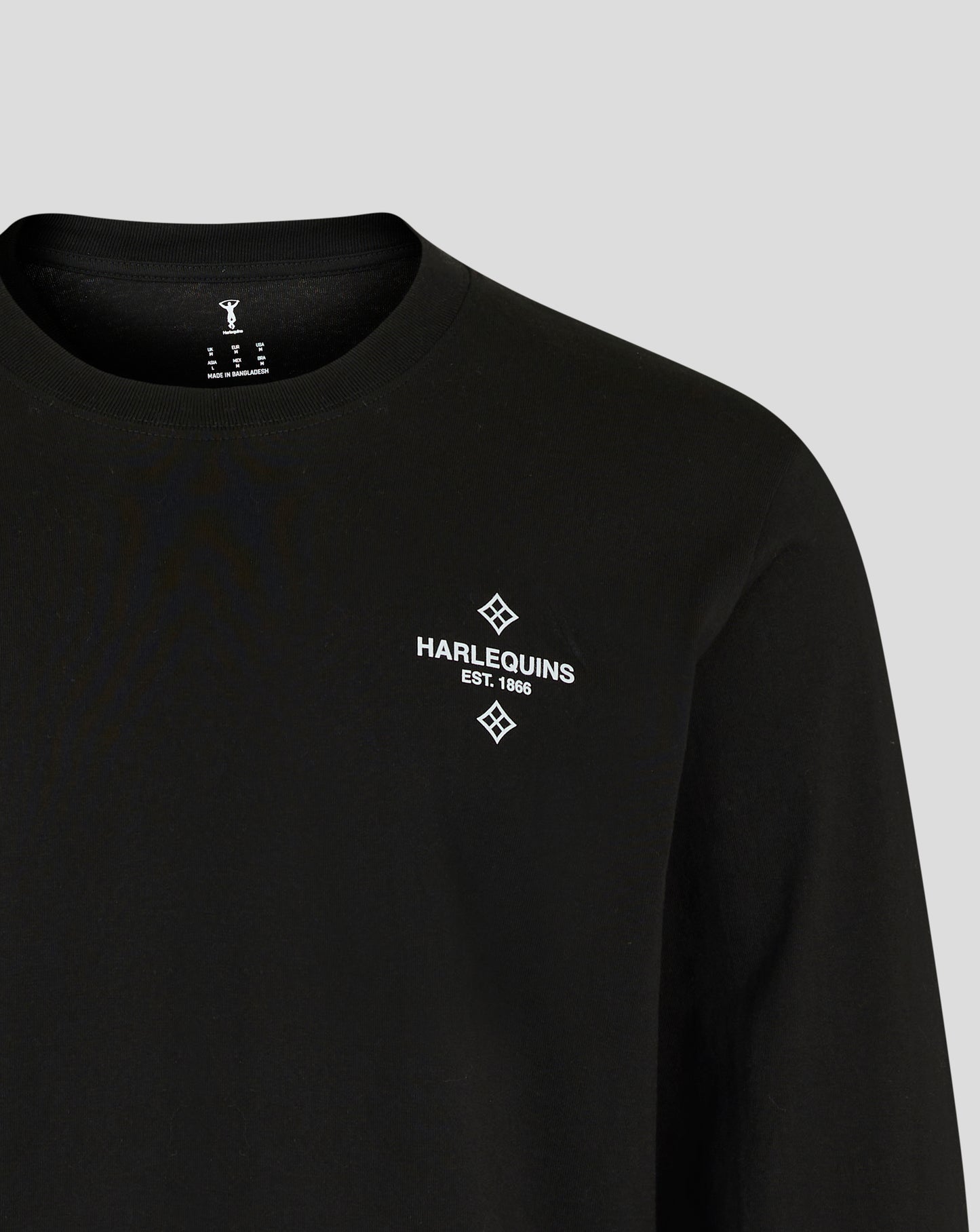 Harlequins Unisex 25/26 Nunquam Dormio Long Sleeve T-Shirt - Black