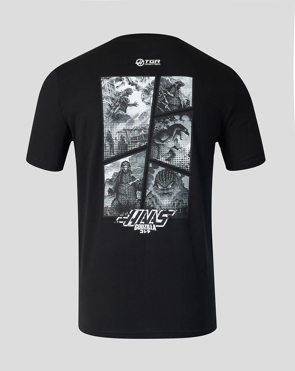 Unisex Godzilla Comic X Haas T-Shirt - Black - Black